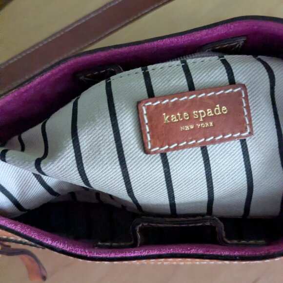 Kate Spade Hot Pink Suede Satchel Handbag - Picture 9 of 12